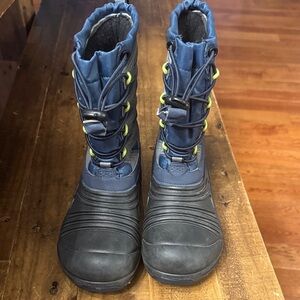 Merrell Navy and Black Kids Snow Boots